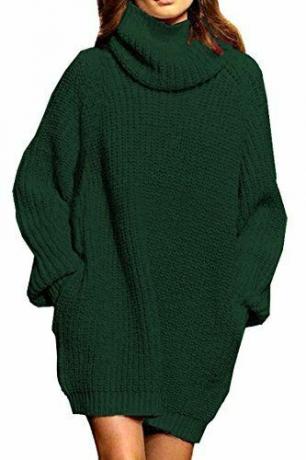 Női laza gyapjú túlméretes hosszú pulóver pulóver 