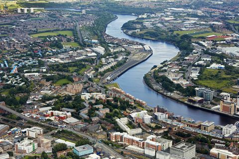 légi felvétel a folyó tyne Newcastle-on tyne