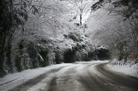 jég hó utak vidéken