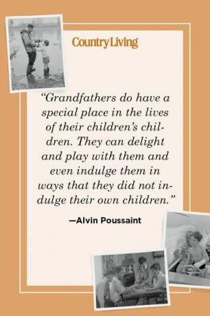 „A nagyapáknak különleges helyük van gyermekeik gyermekeinek életében, akik örömet szerezhetnek nekik játsszon velük, sőt kényeztesse őket olyan módon, ahogyan nem a saját gyermekeiknek hódoltak ”--alvin poussaint