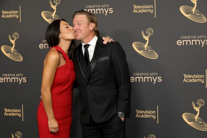 Joanna gaines és chip gaines részt vesz a 2022-es kreatív művészeti Emmy-díjon a microsoft színházban 2022. szeptember 03-án Los Angelesben, Kaliforniában. Fotó: amy sussmangetty images