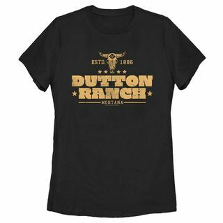 Kis tehénkoponya Dutton Ranch logós póló