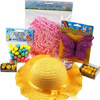 Lányok készítsék el saját húsvéti kalapját, komplett 5 részes készítőkészlet - lila pillangó