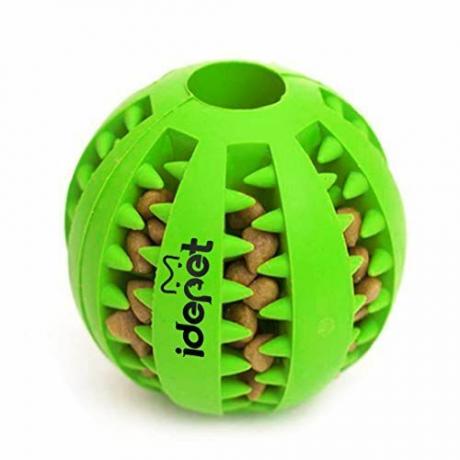 Idepet kutyajáték labda, nem mérgező harapásálló kutya rágógolyó, étel csemege etető fogtisztító gyakorlat játék labda