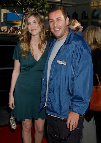 Adam Sandler és felesége, Jackie a graumans kínai színházban Hollywoodban, Kaliforniában, fotó: gregg deguirewireimage