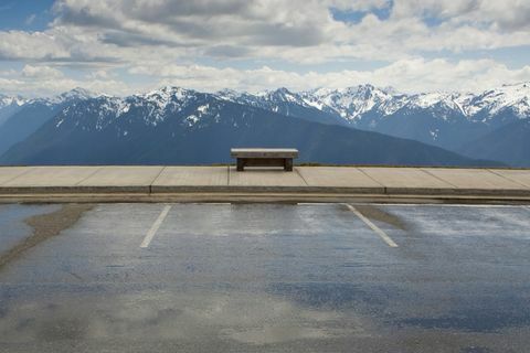 parkolópad hurrikángerinctel szemben, olimpiai nemzeti park, portugál-angyalok, washington, Egyesült Államok