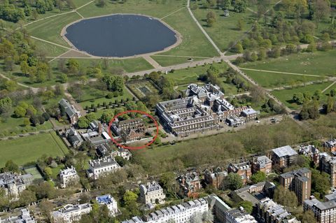 Épület külső és Kensington palota és kert, légifelvételek