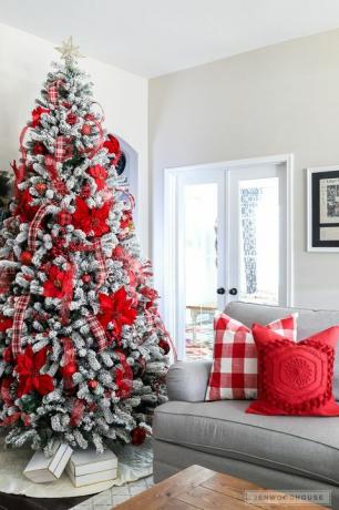 piros fehér karácsonyfa díszek 