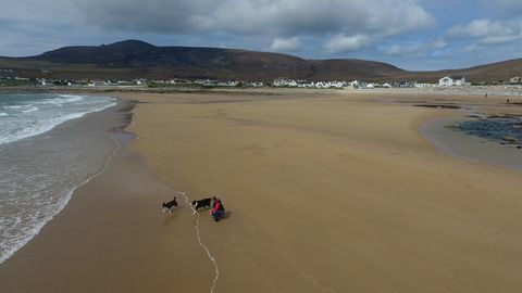 A Dooagh Beach - Achill Beach - Írország a homokot adta vissza