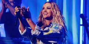 Carrie Underwood fellép a harangtoronyban 2022. június 9-én Nashville-ben, Tennessee államban. Fotó: Catherine powellgetty images for Amazon music